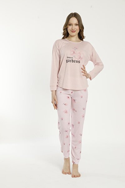 Estiva 22135 Жіночий піжамний комплект з довгими рукавами та квітковим візеру...