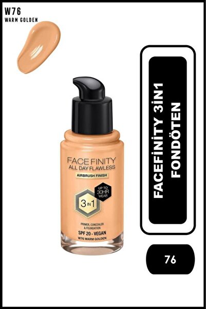 Max Factor Facefinity 3İn1 Fondöten No: 76 Warm Golden
