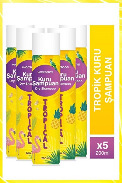 Watsons Tropik Kuru Şampuan 200 Ml 5 Adet