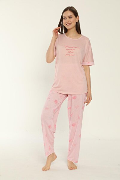 Estiva 22154 Жіночий віскозний піжамний комплект з короткими рукавами, велики...