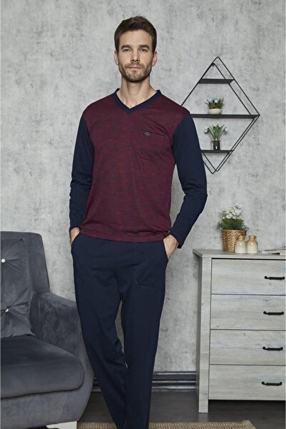 KLY 7420 Men's Oversize V-Neck Pajama Set