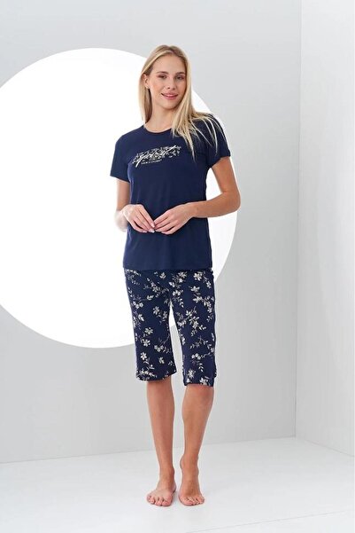PJS 24164 Жіночий комплект капрі з візерунком