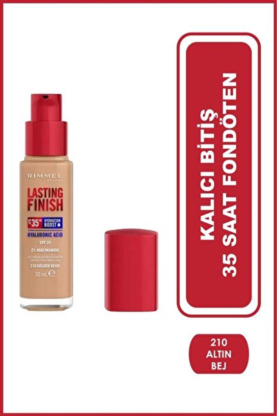 Rimmel Kalıcı Son 35 Saat Fondöten - 210 - Altın Bej, 30ml
