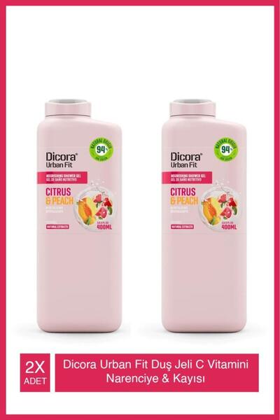 DICORA URBAN FIT C Vitamini Narenciye & Kayısı Aromalı Duş Jeli 400 Ml X2 Adet