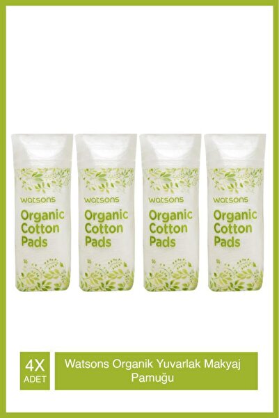 Watsons Organik Yuvarlak Makyaj Pamuğu 50Ad Tr X4 Adet