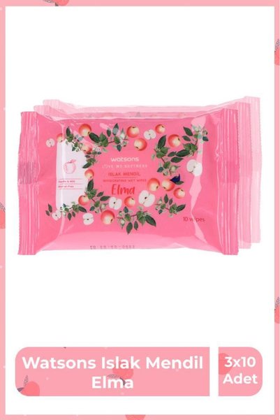 Watsons Islak Mendil Elma 3X10 Adet