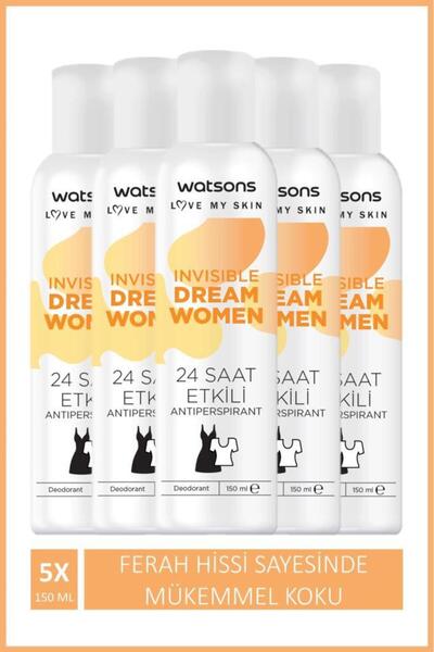 Watsons Invisible Dream Pudralı Deodorant Sprey 5x150ml