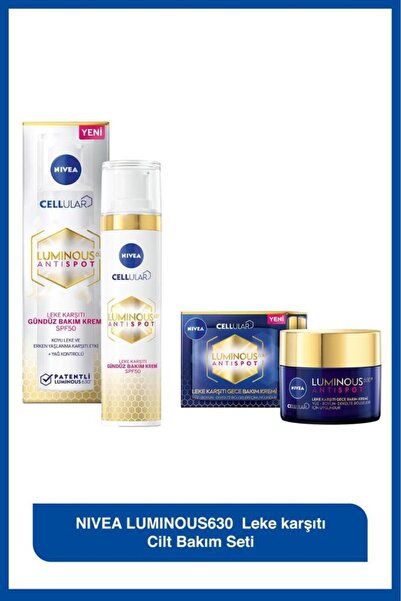 NIVEA NİVEA LUMINOUS630 Leke karşıtı Serum+ Leke Karşıtı Gündüz Bakım Kremi Seti