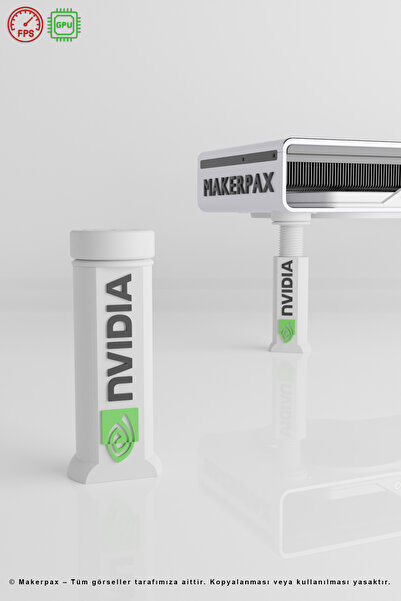 Makerpax Ekran Kartı Destek Aparatı, Ekran Kartı Tutucu, NVİDİA Beyaz Gpu Sup...