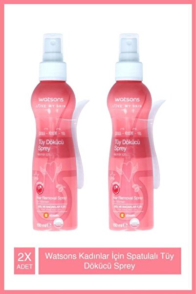 Watsons Kadınlar İçin Spatulalı Tüy Dökücü Sprey 150 Ml X2 Adet