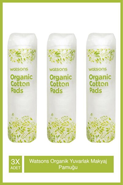Watsons Organik Yuvarlak Makyaj Pamuğu 80Ad Tr X3 Adet