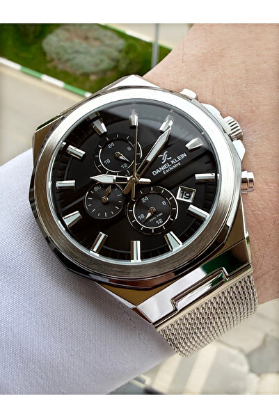 Daniel Klein Göstergeleri Aktif Çelik Hasır Kordon Erkek Kol Saati