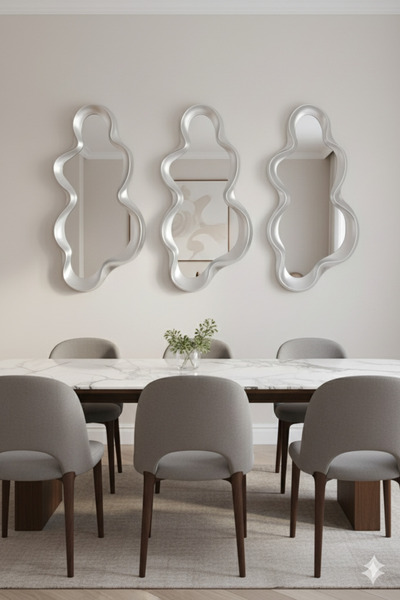 Generic Elegant mirror set with a luxurious frame, 97 x 66 cm, sophisticated design