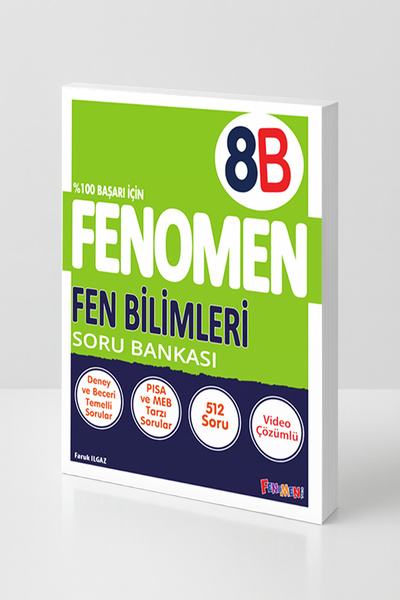 Fenomen Yayıncılık 8.SINIF FEN BİLİMLERİ B SORU BANKASI (GÜNCEL)