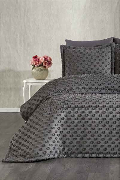 DANTEELHOME غطاء سرير ديزي شرابة (أنثراسايت)