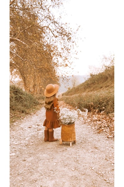 HMCraft Cinnamon Brown Ruffled Shirt Dress