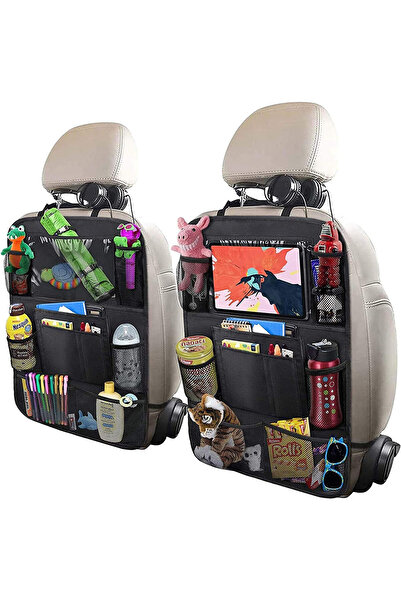 NEXTWAVE Set 2 organizatoare spatar scaun auto NextWave®, universale, cu buzunar tableta si buzunare, negru