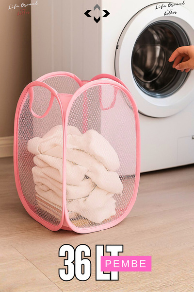 LİGROUND 1 Adet 36 LT Katlanabilir Çamaşır Sepeti Hurç Oyuncak Kutusu Çok Ama...