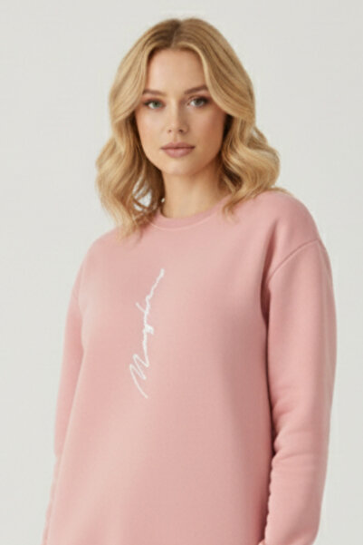 UNCİA OUTDOORS Never Baskılı Unisex Bisiklet Yaka Sweatshirt