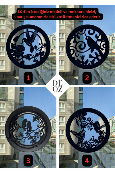 DEOZ3D Doğalgaz ve Havalandırma Menfez Kapağı – Modern Çiçek ve Kuş Desenli (...