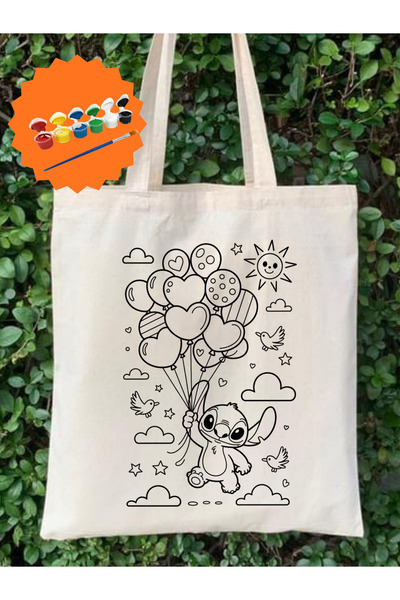 Cemira Stitch Tasarım Boyama Seti – 6’lı Akrilik Boya + Fırça + Çanta