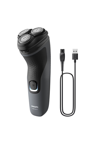 Philips Aparat de ras Shaver Seria 1000 S1142/00, barbierit umed şi uscat, fara fir, capete 4D flexi