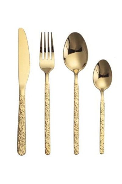 BASHAR 24-piece Portuguese style cutlery set - BLACK color