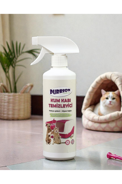 Purrion Natura Kedi ve Köpek Kum Kabı Temizleyici Koku Giderici Çamaşır Suyu İçermeyen Doğal Formül 450 ml