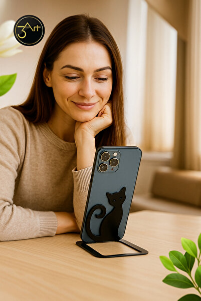 3art Metal Metal Telefon Tutacağı – Kaymaz, Sağlam ve Dekoratif Masa Üstü Stand