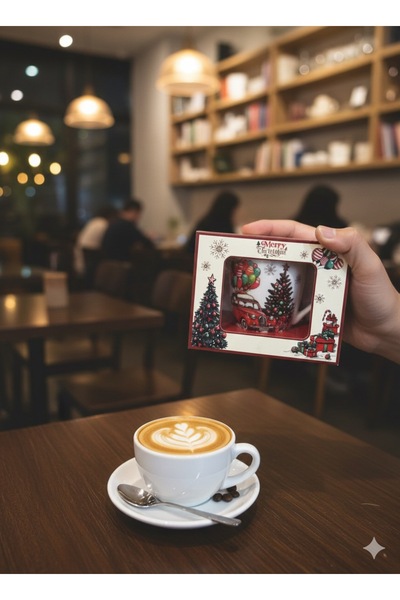 Yeliz Yılbaşı özel temalı Kupa bardak özel şık kutulu