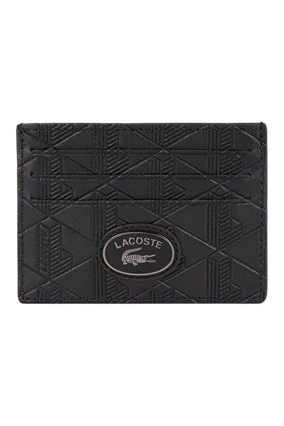 Lacoste Monogram Nomogramme Kreditkartenetui RFID Schutz Leder 10 cm
