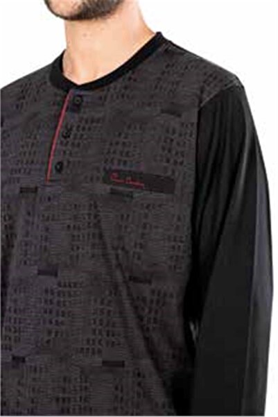 Pierre Cardin Set de pijamale cu mâneci lungi din jacquard pentru bărbați