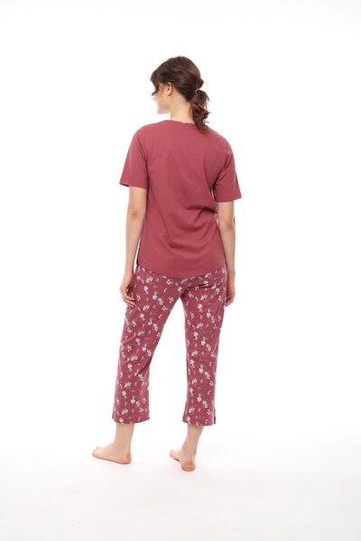 gd goldoremi Pijadore 1434 Kadın Kısa Kollu Yakası Düğmeli Pijama Takım