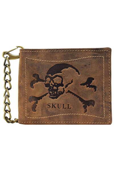 Greenburry Vintage Skull Geldbörse Leder 12 cm