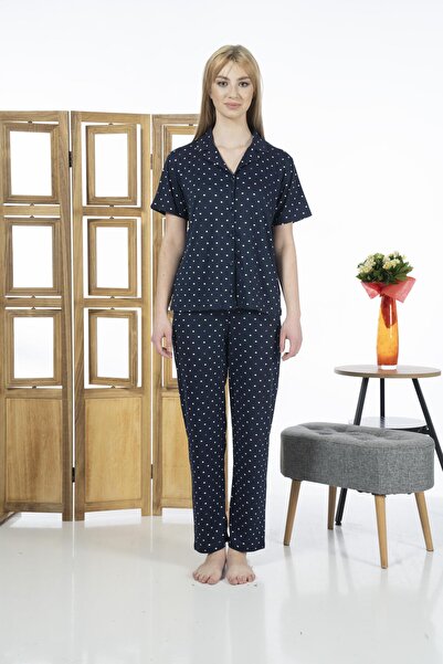 Estiva 24151 Жіночий комплект з коротким рукавом та піжамою - на ґудзиках по всій довжині