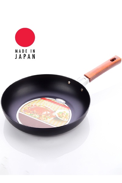 JapanBargain مقلاة غير لاصقة من الحديد الزهر بمقبض من Japan Bargain، مصنوعة ف...