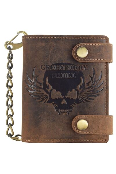 Greenburry Vintage Kafatası Geldbörse Leder 10 cm