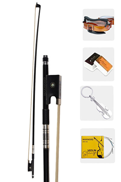 Maxword MVB-450-PAK PRO 4/4 Arc profesional pentru vioară din fibră de carbon...