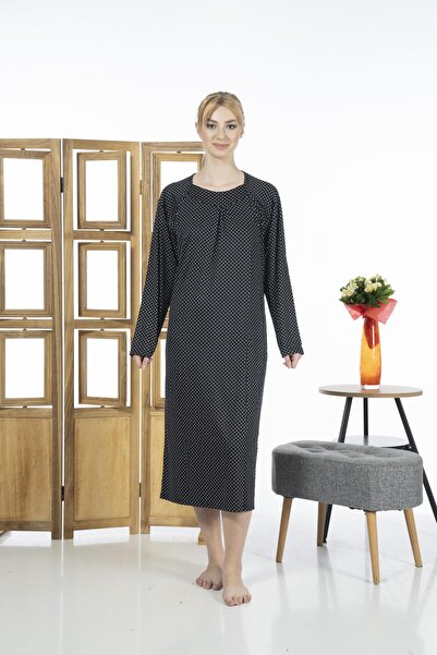 Estiva 23245-5 Καθημερινό φόρεμα με μακρυμάνικο τετράγωνο γιακά με στάμπα Lyc...