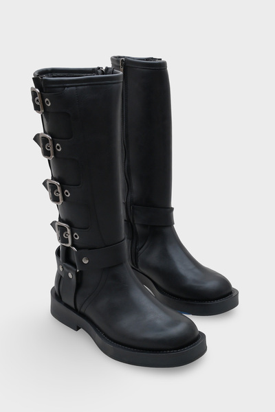 Capone Outfitters Дамски боти - байкерски с цип