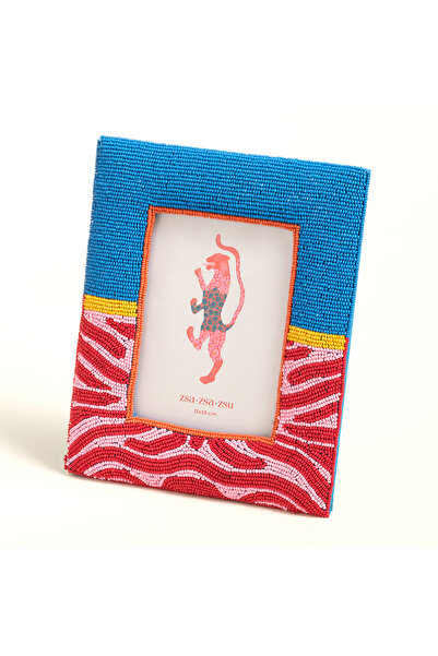 Zsa Zsa Zsu Dadrı Cam Boncuk-ahşap Çerçeve 21x17 Cm Renkli