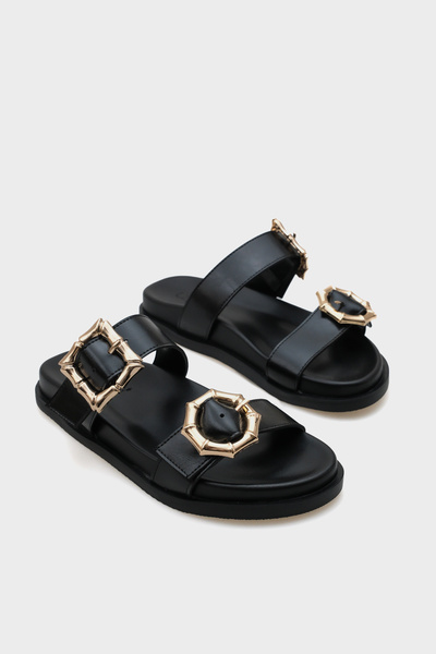 Capone Outfitters Marti Double Buckle Women's Comfort Slippers