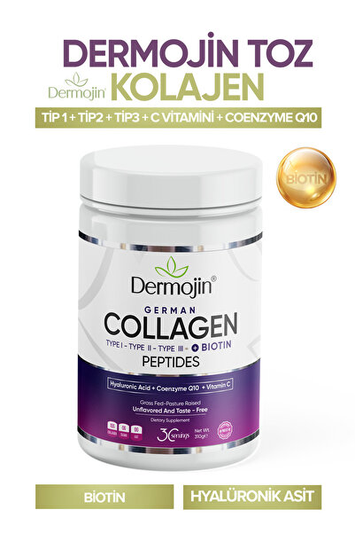 Dermojin Hidrolize Ve Biotin İçeren %100 Saf Toz Kolajen