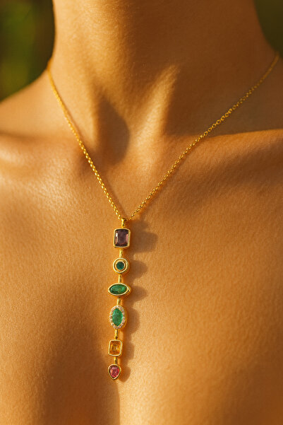 ATLASAKSESUARR Renkli Taş Y Kolye