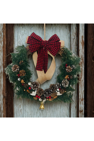 CUTESTUFFSHOP Kapı Çelengi,Kış Kondeptli Kapı Süsü,Yılbaşı Süsleme