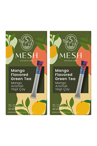 Mesh Stick 16'lı Yeşil Çay Mango Bitki Ve Meyve Çayı 2 Paket Birarada