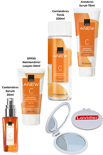 AVON Anew Vitamin C Scrup 75ml + Tonik 200ml + Canlandırıcı Serum 30ml + Spf5...