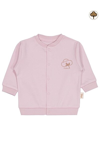 Civil Baby Organik Pamuklu 1-12 Ay Bebe Hırka - Pembe 9-12 Ay