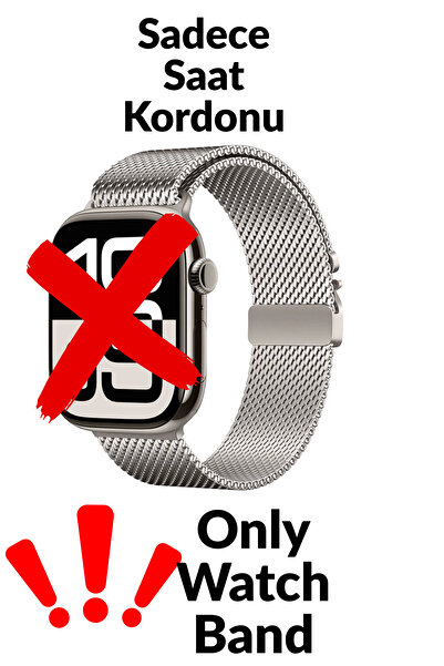 morfide ساعة أبل 10 مقاس 46 ملم متوافقة مع Zore KRD-121 سلك شبكي معدني