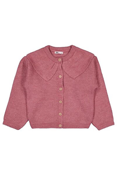 Civil Girls Cardigan cu guler pentru copii 6-9 ani - Roz 9-10 ani